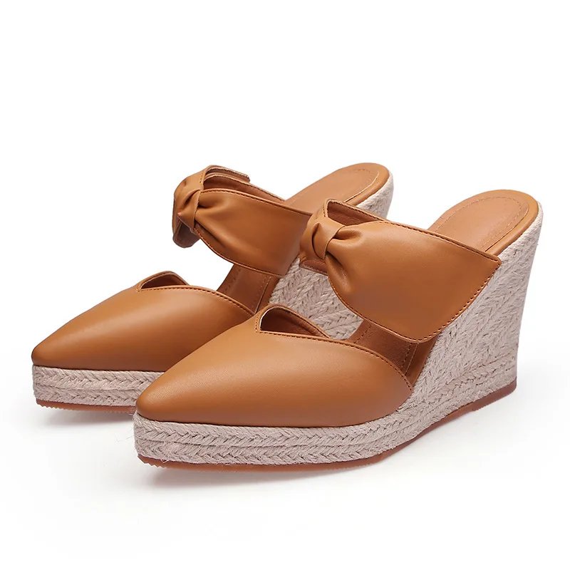 Wedge Espadrille Women - Damskie sandały na wysokim obcasie, espadryle,