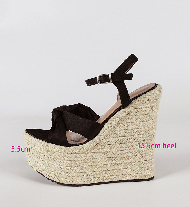 Wedge Espadrille Women - LIHUAMAO Czółenka na obcasie 15,5 cm
