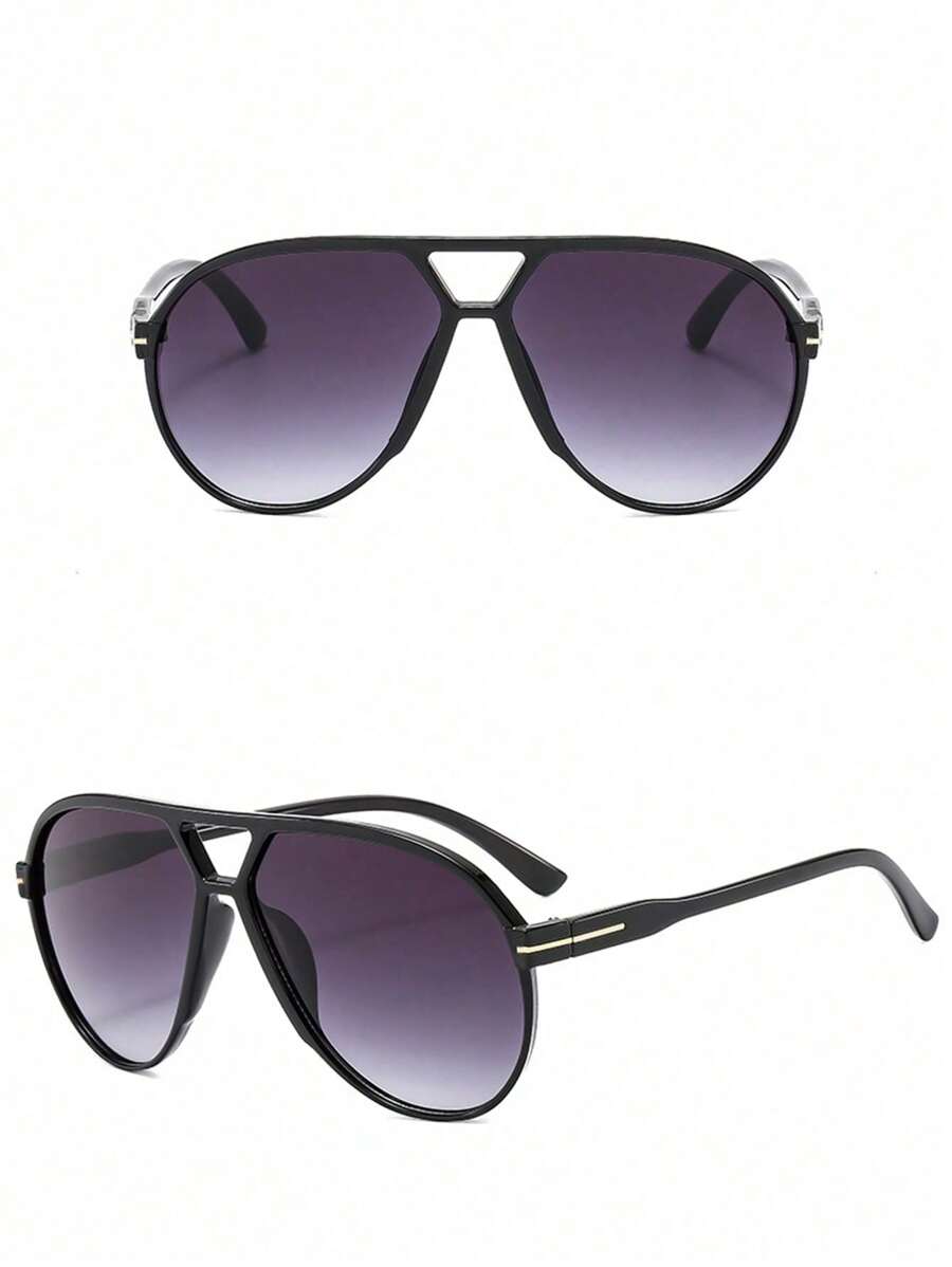 Sunglasses Cat Eye - 1 szt. Duże okulary z podwójnym